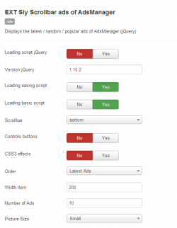 Sly Scrollbar ads of AdsManager module