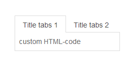 Tabs custom HTML-code jQuery module
