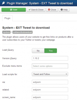 Tweet to download plugin