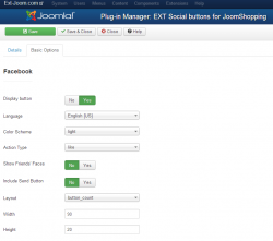 Social buttons plugin for JoomShopping