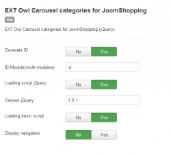 Owl Carousel categories for JoomShopping module