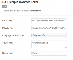 Simple Contact Form module