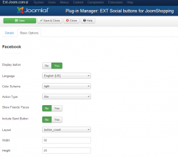 Плагин Социальные кнопки для JoomShopping